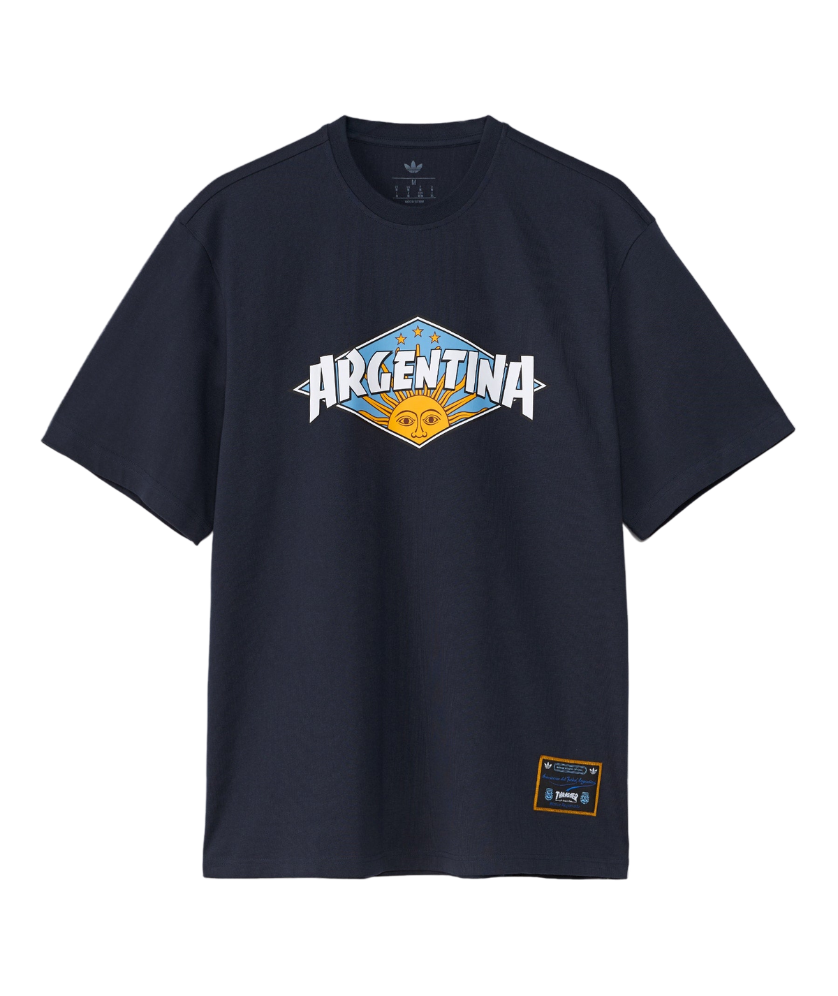 Adidas Thrasher x AFA Argentina T-Shirt In Navy - remove_bg