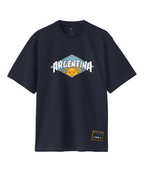 Adidas Thrasher x AFA Argentina T-Shirt In Navy - remove_bg