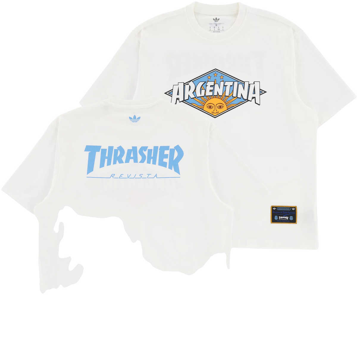 Adidas Thrasher x AFA Argentina T-Shirt  WHITE - remove_bg