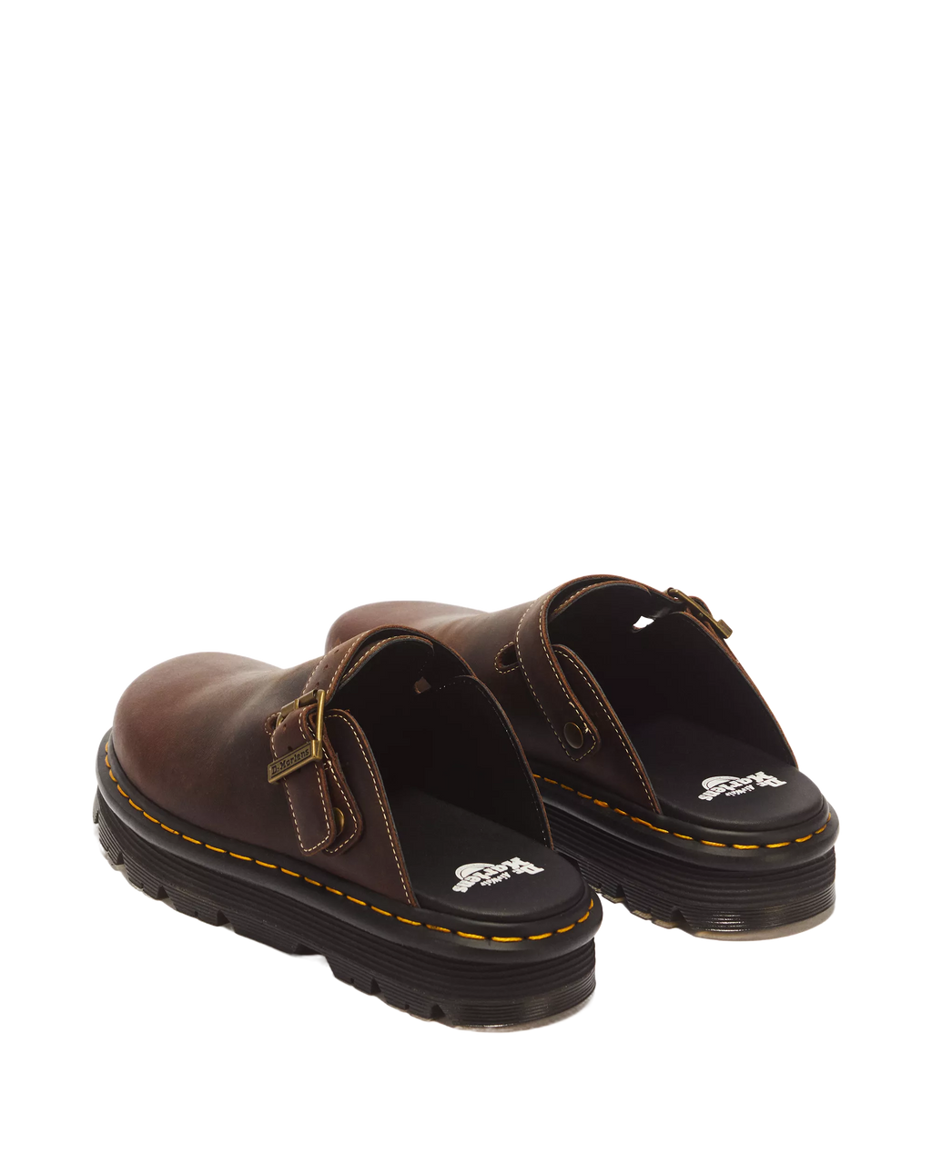 Dr. Martens Zebzag Mule Crazy Horse Brown Leather - remove_bg