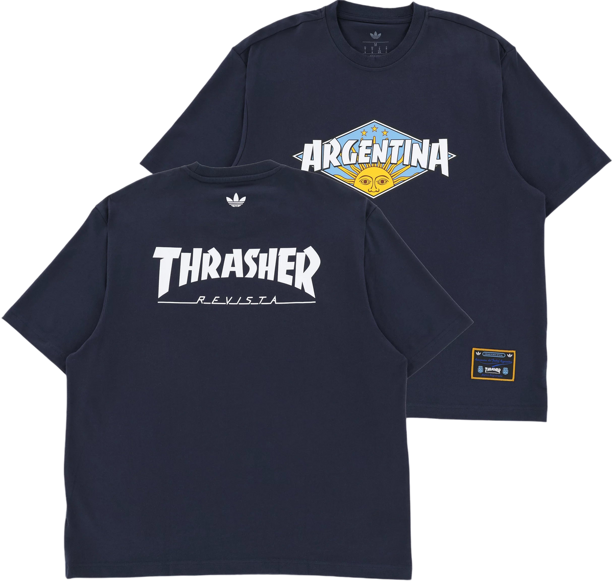 Adidas Thrasher x AFA Argentina T-Shirt In Navy - remove_bg
