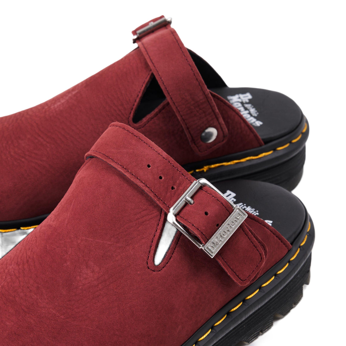 Dr. Martens Zebzag Mule Cherry Red - remove_bg