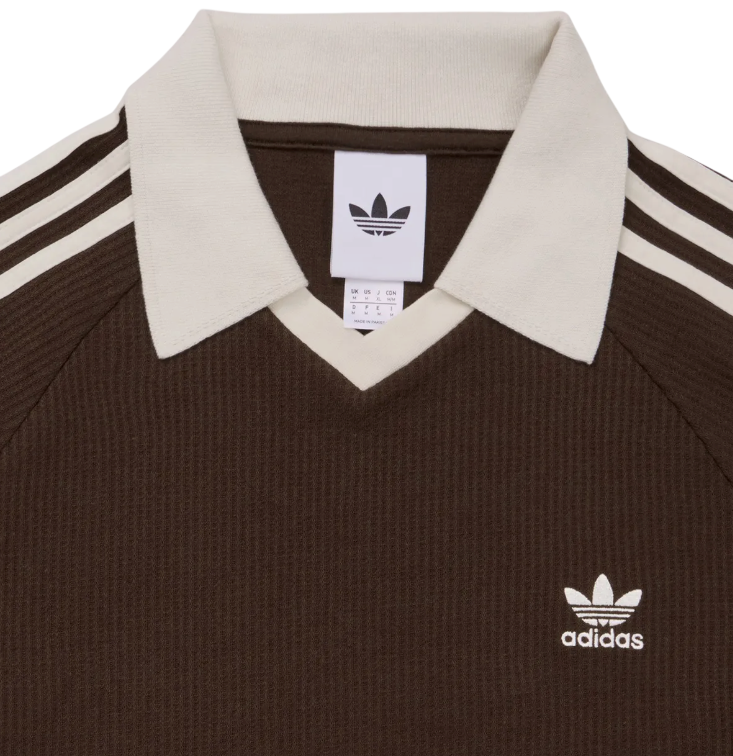 Adidas Waffle SS Polo Shirt - Brown