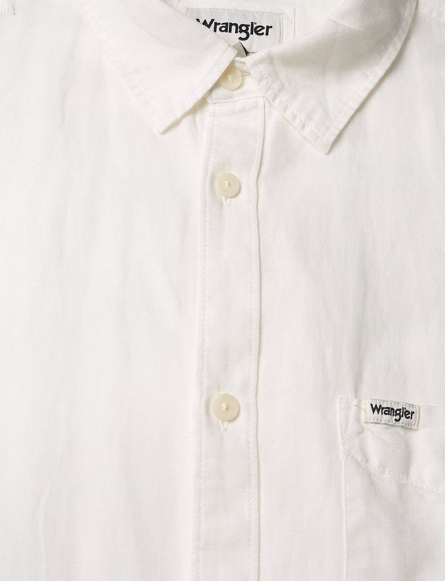 Wrangler Pkt Shirt Worn White